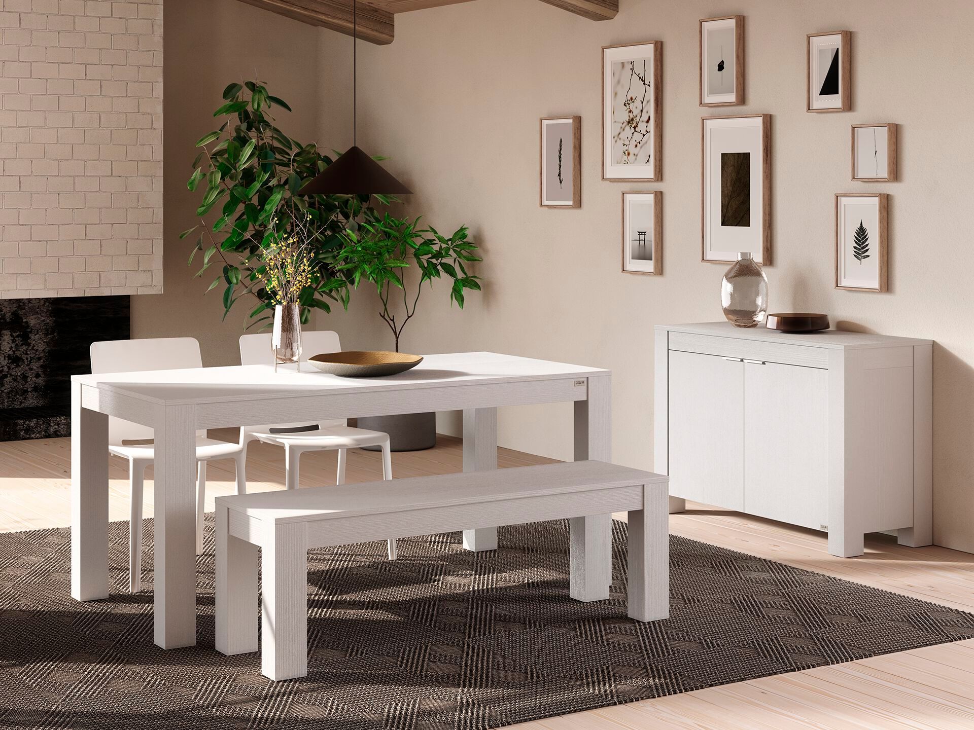 Шкаф из белого ясеня с распашными дверцами Mobili Fiver Rachele ARCH-00045077 - Вид №4