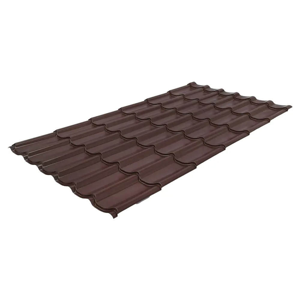 Профиль волновой 0.45 мм 2200x1180 мм RAL 8017 коричневый Santreyd STLM-2200192 - Вид №1