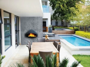 Focus creation Дровяной уличный настенный камин Miofocus