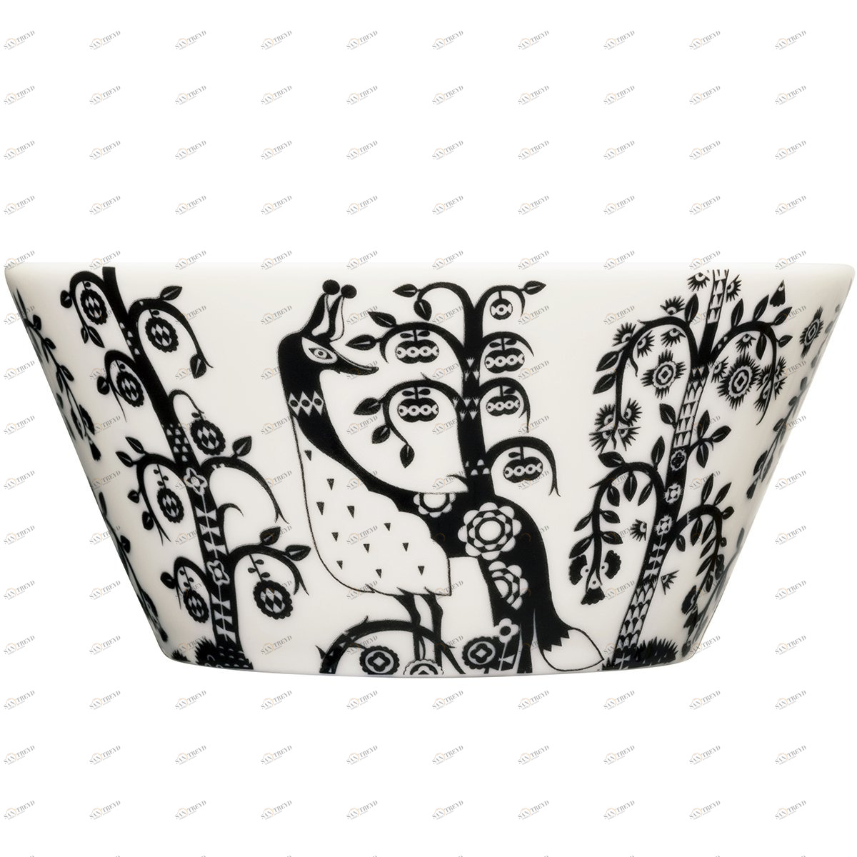 Чаша "Taika" с лисой черно-белая LE-VILLAGE СОВРЕМЕННЫЙ 116465 Белый 