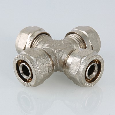 VTm.341.N.261626 Фитинг обжимной – крестовина Valtec 26 х 16 х 26 х 16 мм  - Вид №14