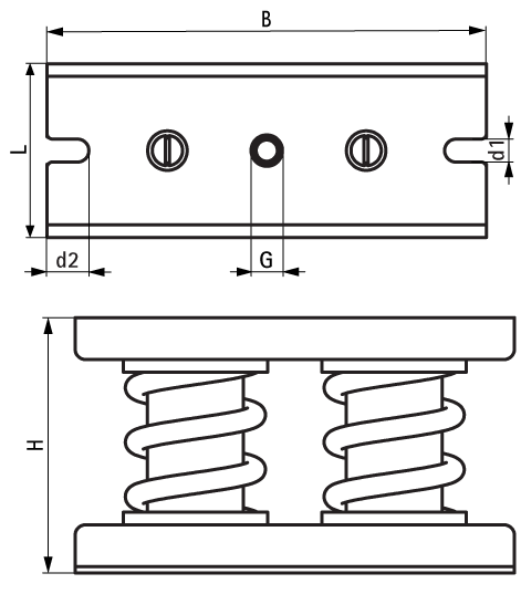 2802006000 VibraTek® MS-2X Spring Mount high performance spring isolator for medium to heavy machinery walraven  - Вид №1