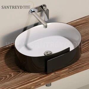 RL56LBICOLOR Накладная раковина на столешницу  овальная Ceramica Flaminia Roll