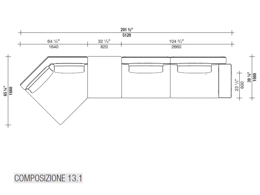 Угловой диван из ткани с полуостровом Lema Venise ARCH-00125173 - Вид №34