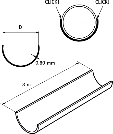 0635340 BIS Полукруглые профили поддержка для пластмассовых труб walraven  - Вид №1