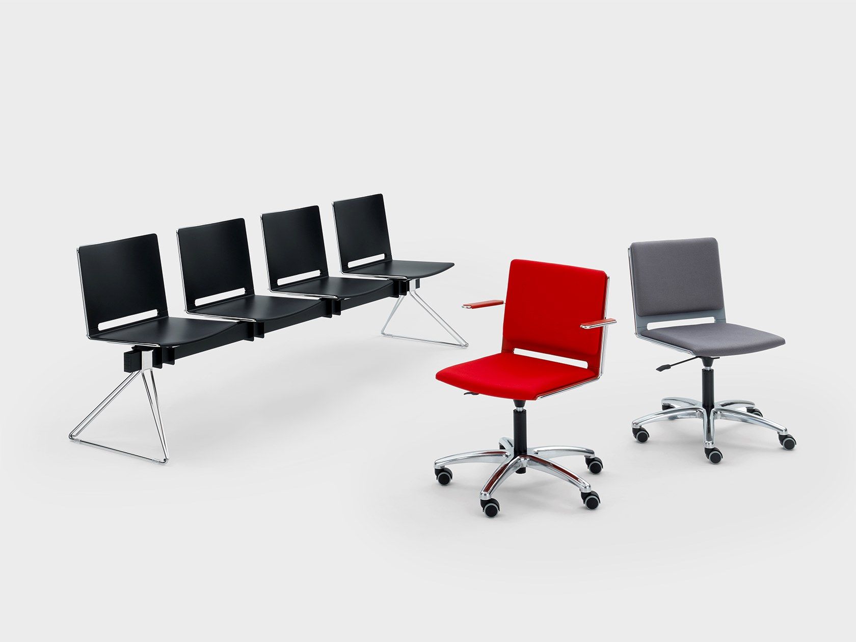 Тканевый регулируемый по высоте рабочий офисный стул с колесами Viganò Daisy ARCH-00128269 - Вид №1