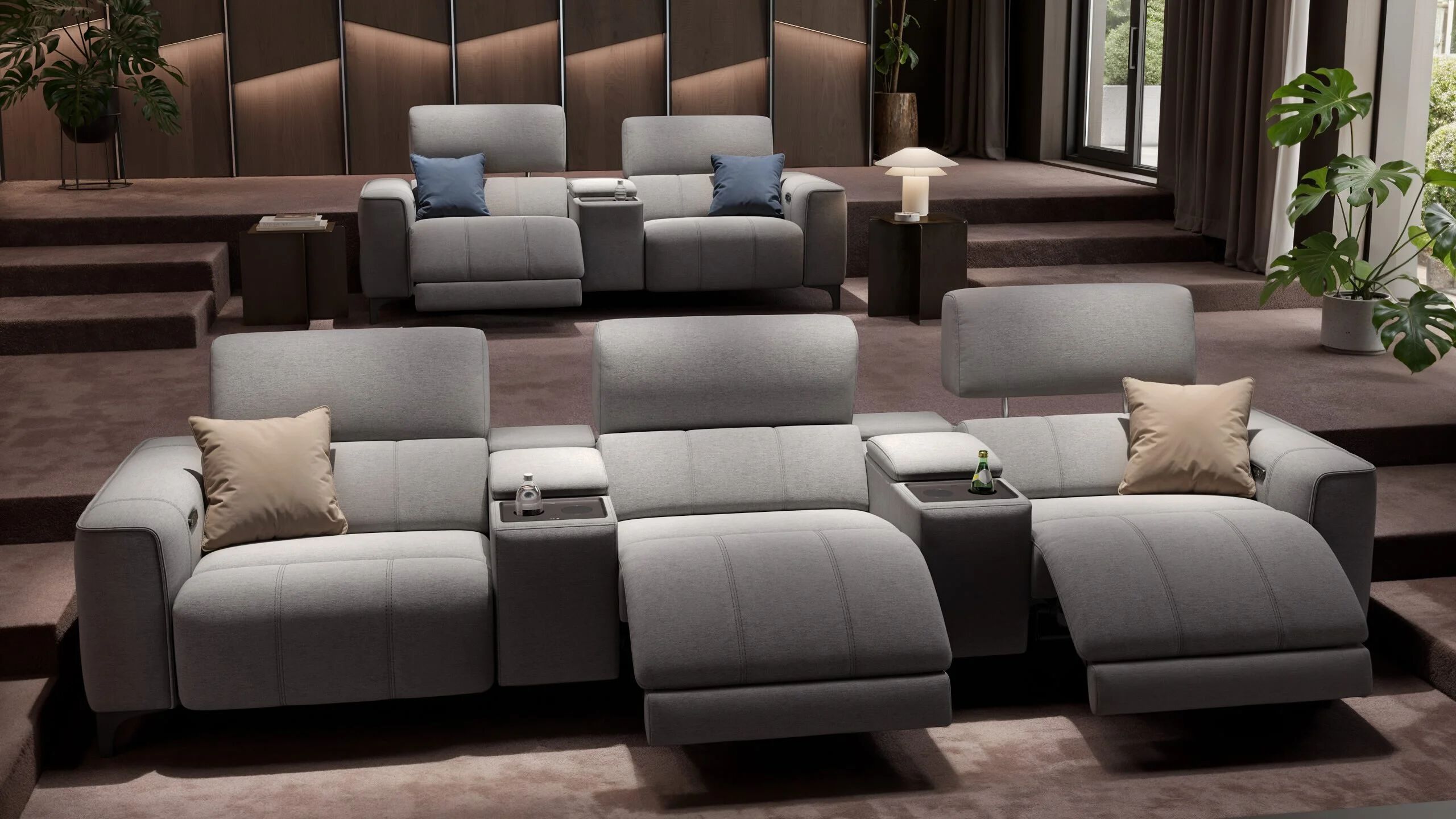 2 местный домашний кинотеатр ткань диван Sofanella Nanto Kino ARCH-00031874 - Вид №1