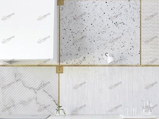 Wall&decò Обои для ванной под мрамор Wet system 17 sun-id-1458939