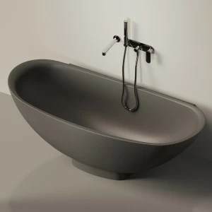 Flaminia IO e SI Ванна пристенная 165 см черная IOS70.7006