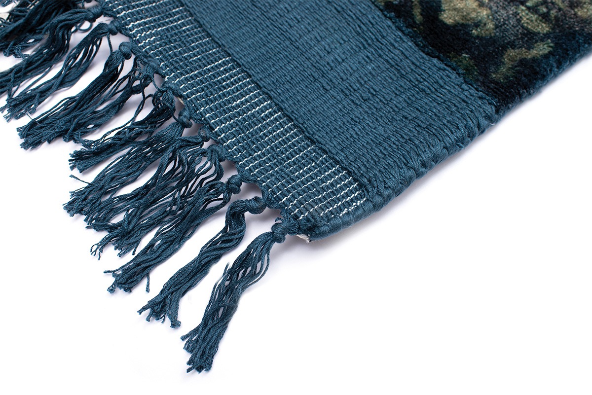 Ковер прямоугольный сине-зеленый 300х200 см Blush Black Coffe CARPETDECOR ДИЗАЙНЕРСКИЕ, HANDMADE 00-3893137 Зеленый;синий  - Вид №1