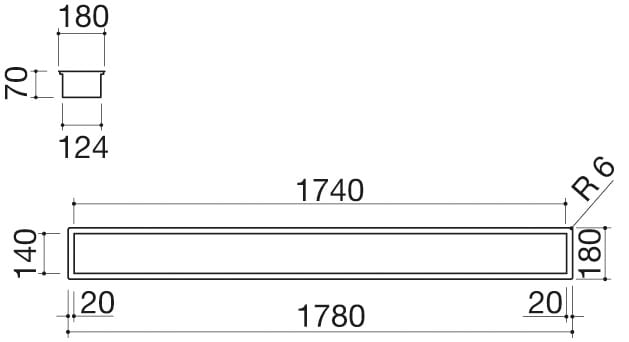 Канал для кухни из нержавеющей стали Barazza 1CI187K ARCH-00007936 - Вид №3