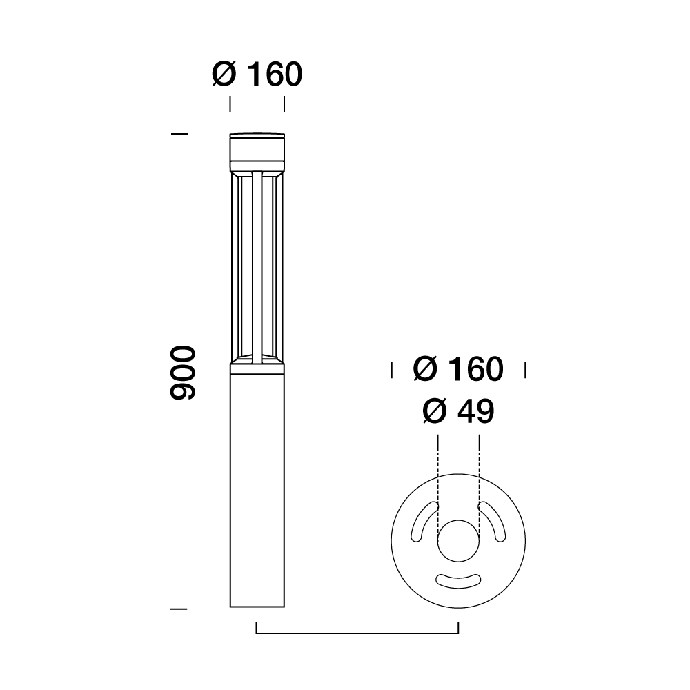 3333611 Мобильный светильник Platek TRIS  TRIS H. 900 mm - LED 3000K - Вид №6