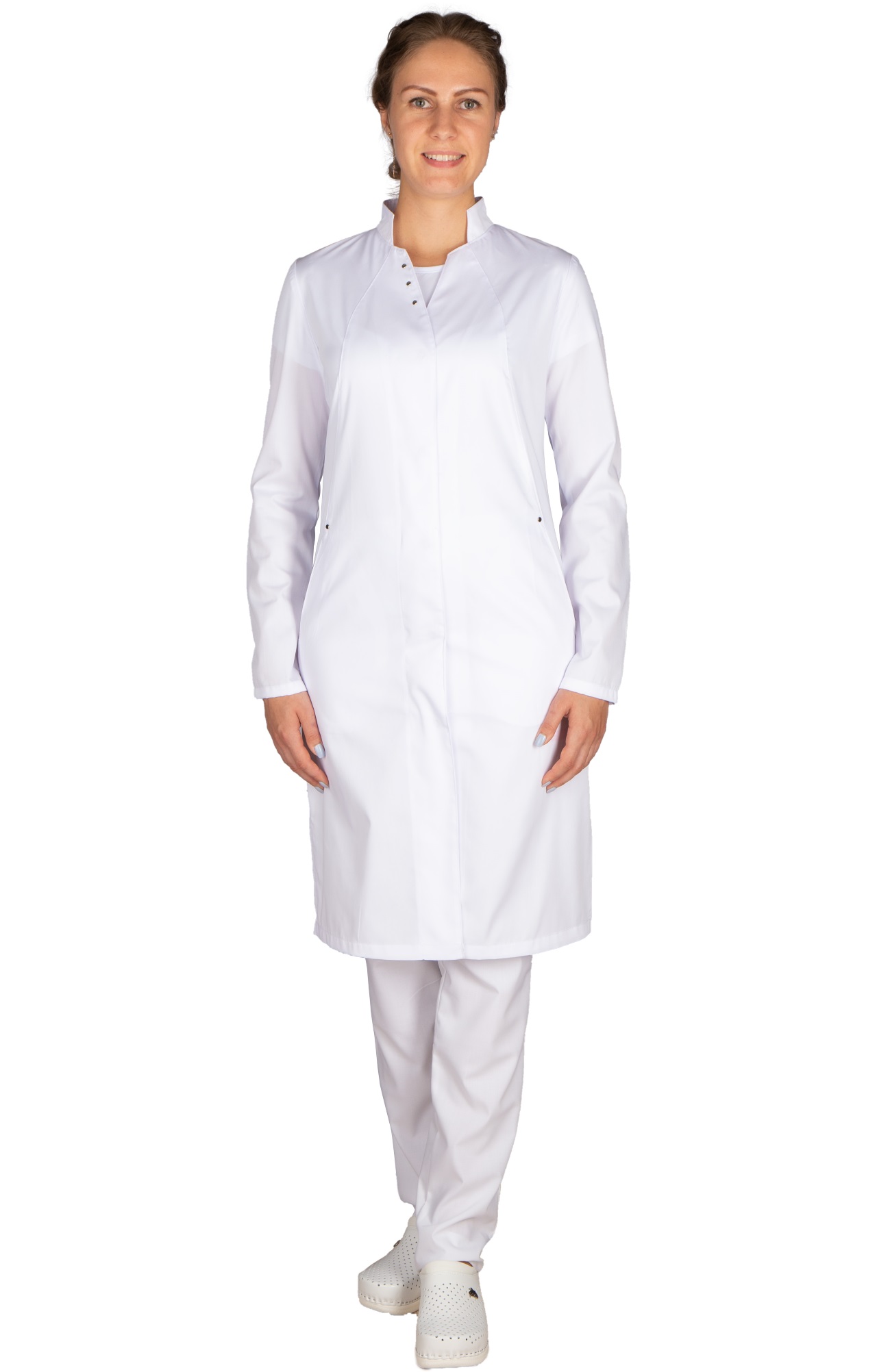 4957335 Халат "Элегант" белый  Медицинская одежда  размер 50 Спецодежда  - Вид №7