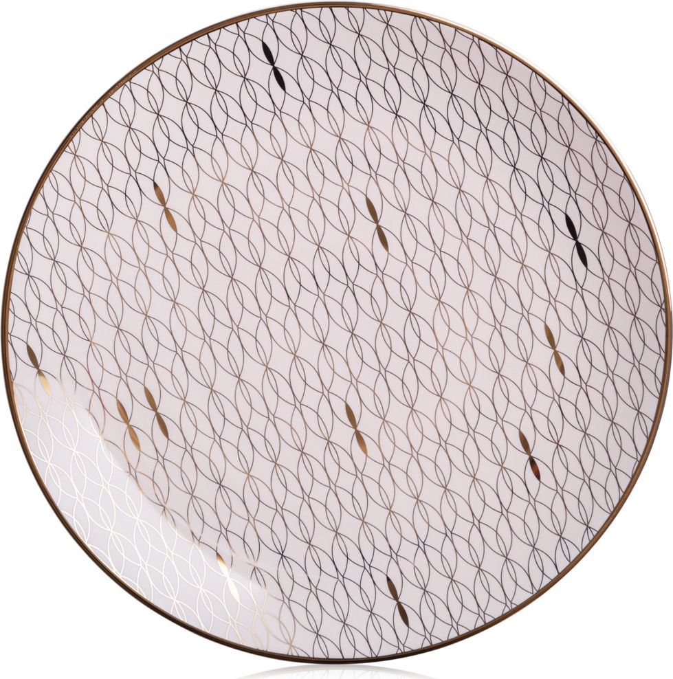 10640838 Lenox Тарелка закусочная Lenox "Трианна. Узоры" 23см (пудровая) Фарфор 