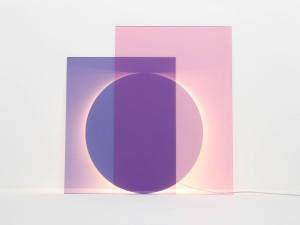 Торшер из стали и стекла