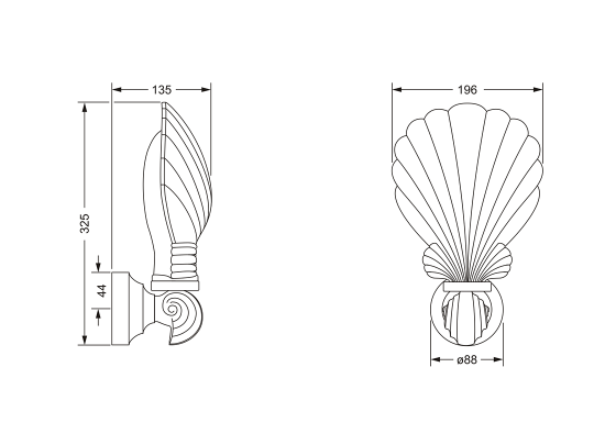 Настенный светильник JOERGER Muschel 601.00.061.000 - Вид №1