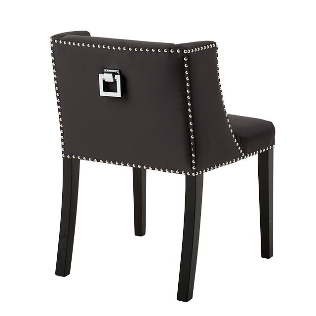 Стул черный обеденный с ушами St. James от Eichholtz EICHHOLTZ  247249 Серый  - Вид №1