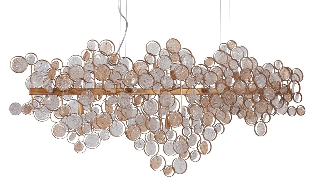 Подвесной светильник Crystal Lux Deseo SP15 L1400 Gold CRYSTAL LUX ДИЗАЙНЕРСКИЕ, DESEO 102835 Золотой  - Вид №1