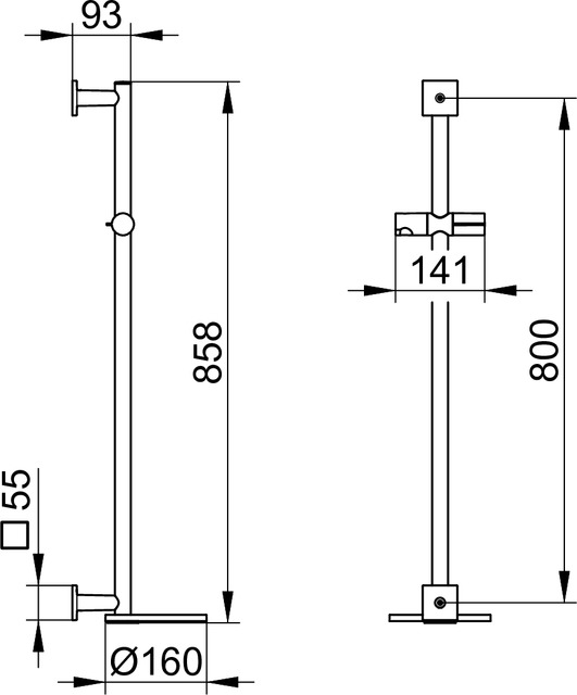59585010922 Душевая штанга KEUCO IXMO - Вид №3