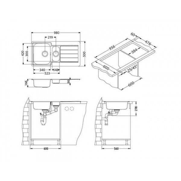 Мойка Alveus Line 10 1064281 - Вид №3