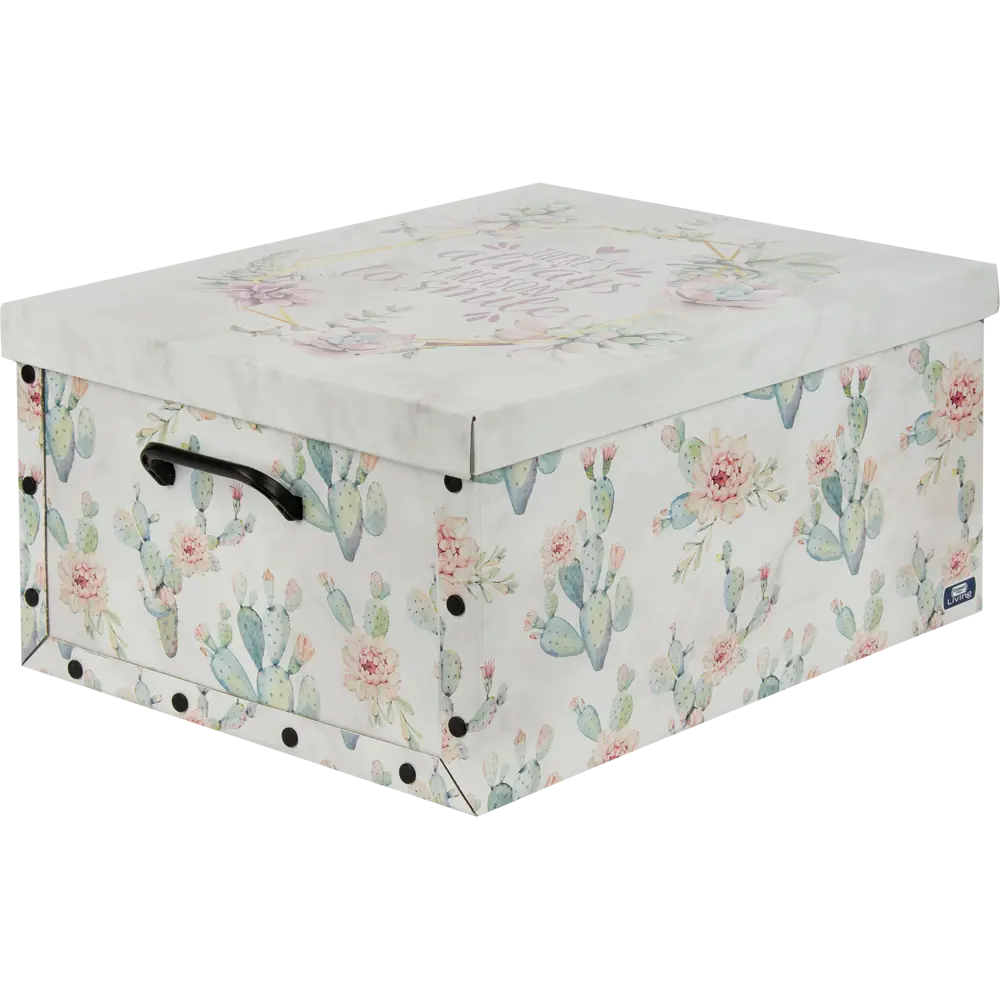 Коробка Кактусы 39x50x24 см 46.8 л картон цвет белый/мультиколор 82429014 STLM-2140661 DOMO PAK  - Вид №1