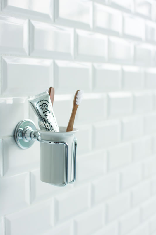 Burlington Держатель стакана Хром с черным акцентом A2 CHR BLA  - Вид №6