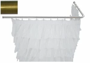 Карниз для ванны Aquanet угловой Г-образный 180x80 бронза