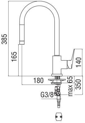 Nobili Rubinetterie Смеситель для кухни с вытяжным душем Blues Bs101137/1cr - Вид №1