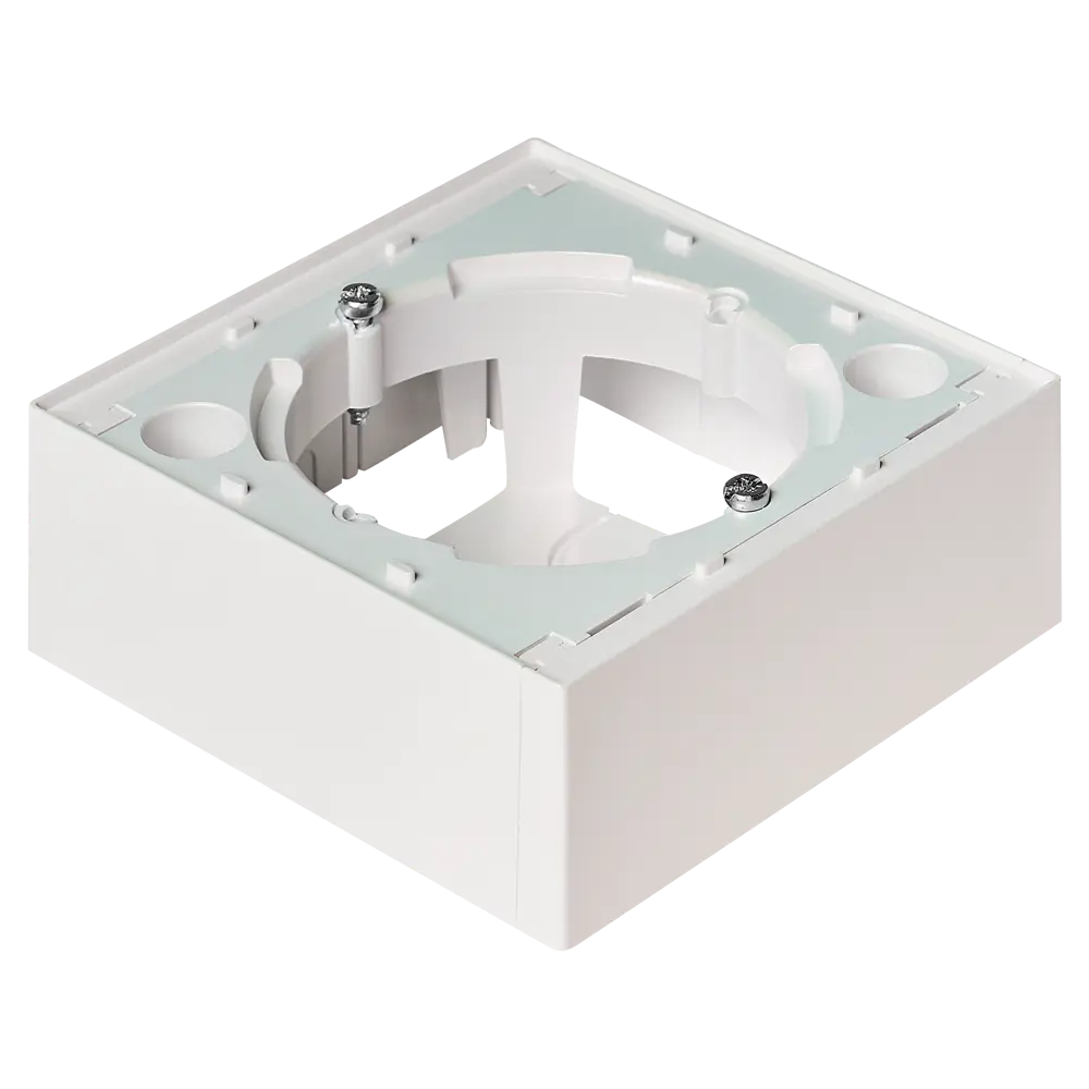 Монтажная коробка под выключатель или розетку Systeme Electric AtlasDesign 85x85 мм IP20 цвет жемчужный 89458820 STLM-2047026 