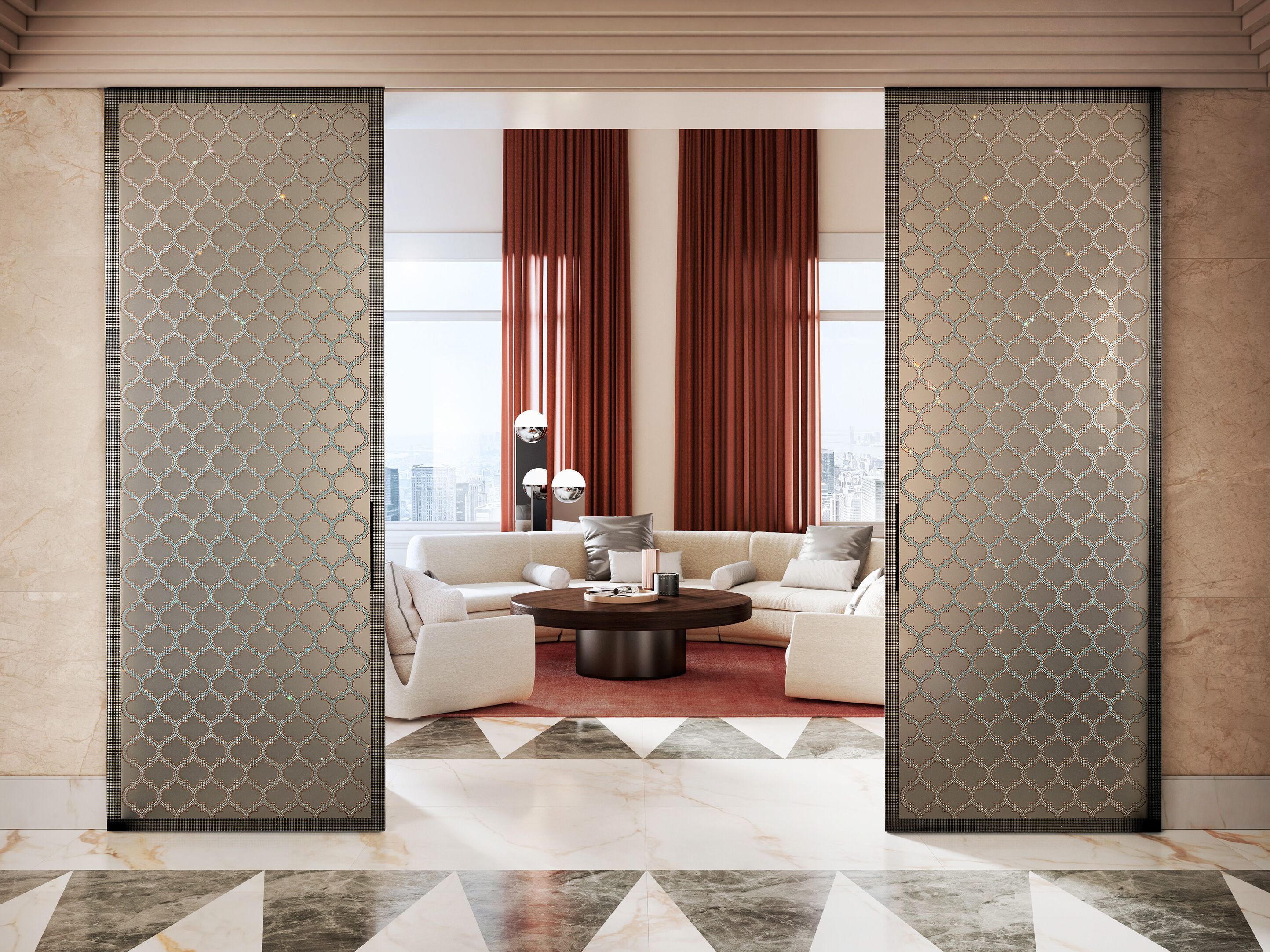 Роскошное декоративное стекло с кристаллами Swarovski® VITRIK Vitrik ® Luxury ARCH-00011517 - Вид №5