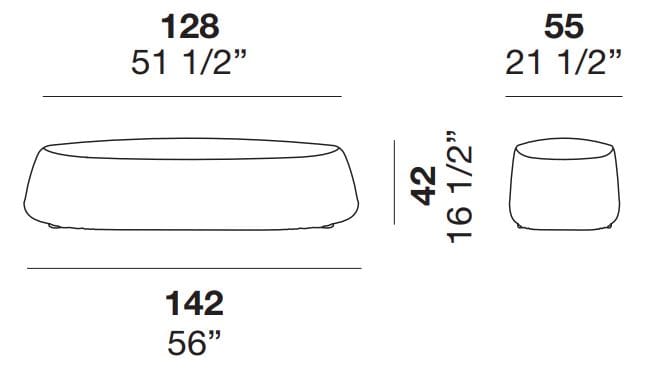 Овальный пуф из ткани Alf DaFrè DENNY ARCH-00005864 - Вид №2