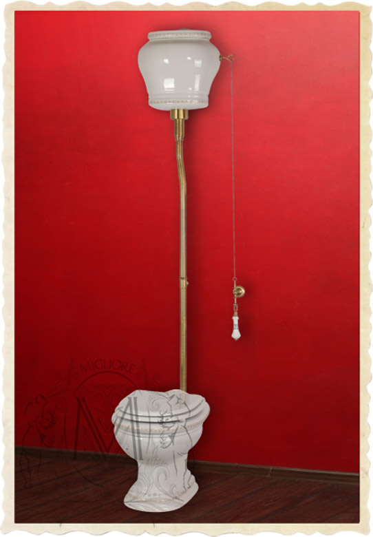 ML.MLD-25.701.D2/ML.MLD-25.728.D2/ML.RIC-29.351.CR/ML.RIC-29.046.CR/ML.OLV-29.013/ML.OLV-29.017 Компакт унитаз с бачком Хромированный Migliore  Италия  - Вид №1