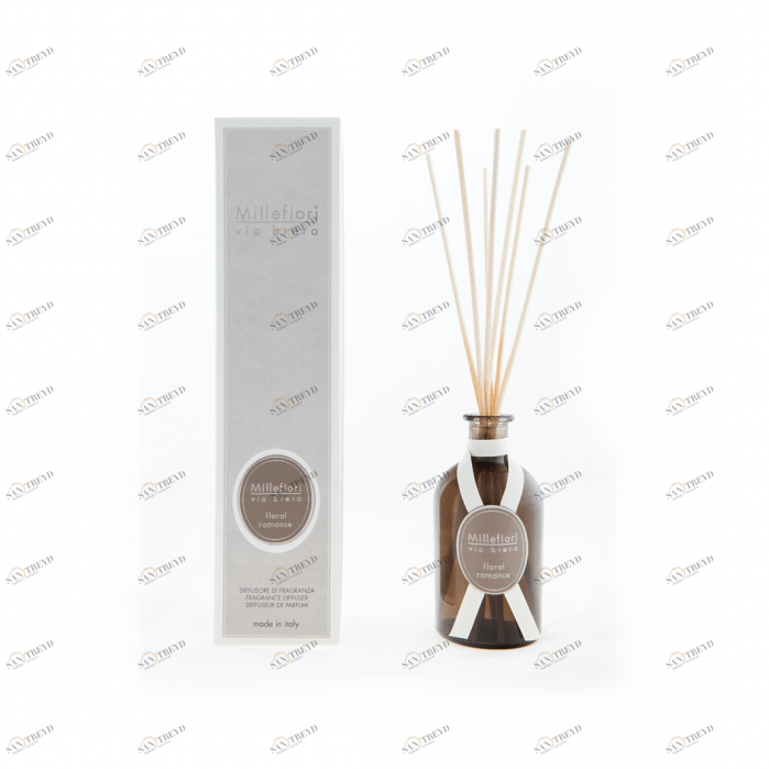 Диффузор с палочками 100мл Цветочный роман Floral romance MILLEFIORI MILANO ЦВЕТЫ 267464 Белый 
