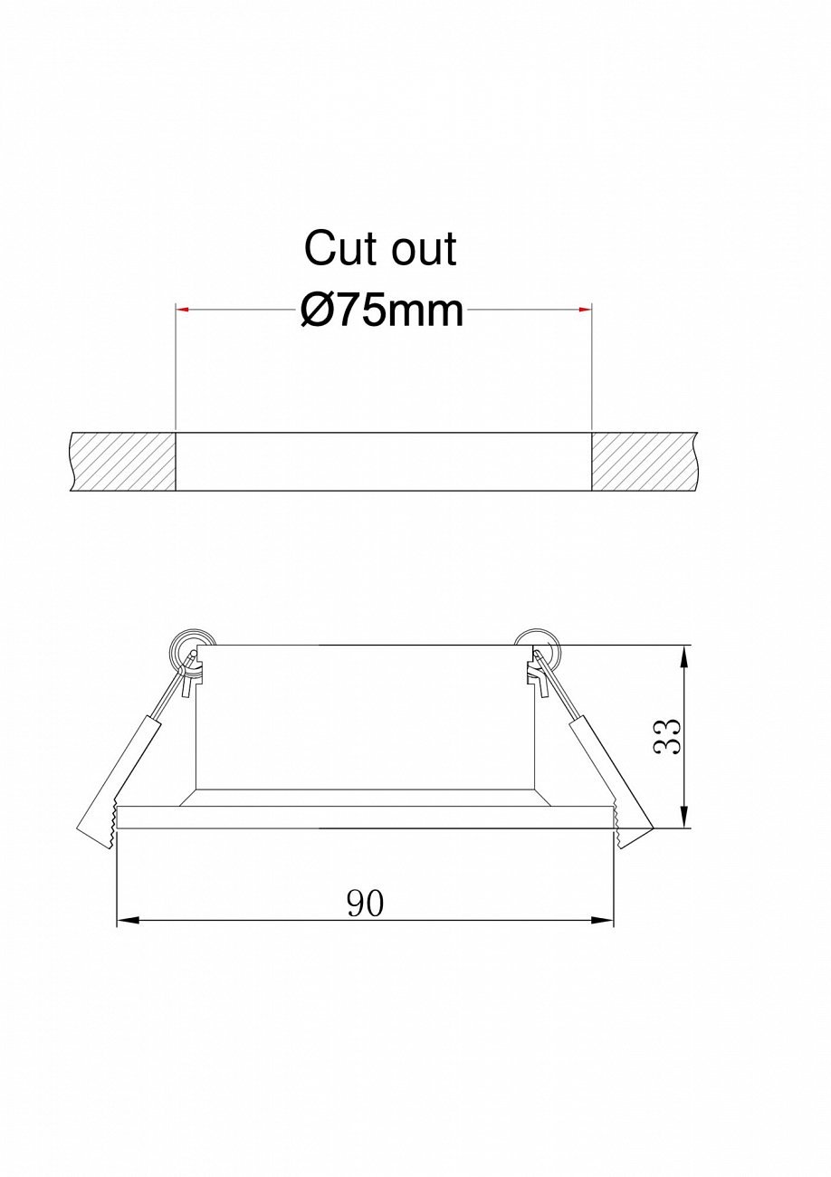 Встраиваемый спот белый Technical Barret DL041 TECHNICAL DOWNLIGHT 00-3957144 Белый  - Вид №1