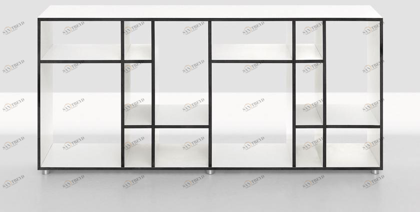 ZEITRAUM Открытый самонесущий двухсторонний книжный шкаф sun-id-1385445