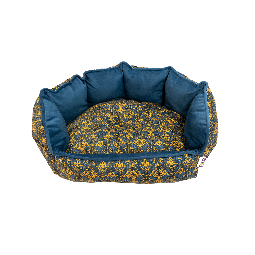 ПР0057018 Лежак для животных Home Vintage 53х46см синий Foxie 