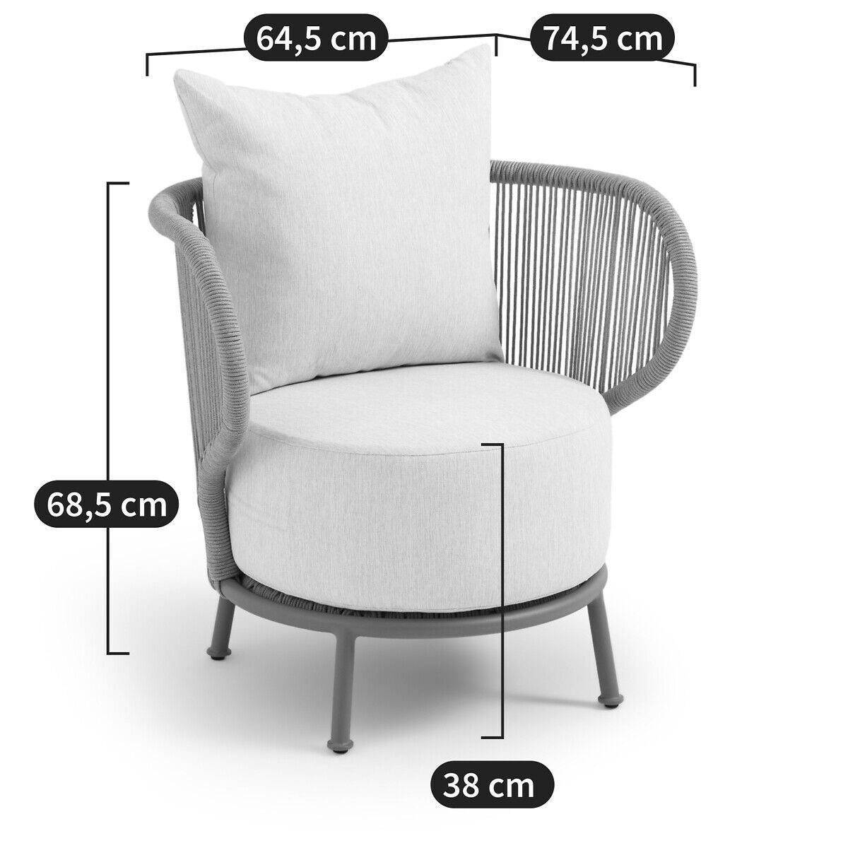 Садовый стул из веревки и ткани AMPM CABESTAN ARCH-00032761 - Вид №7