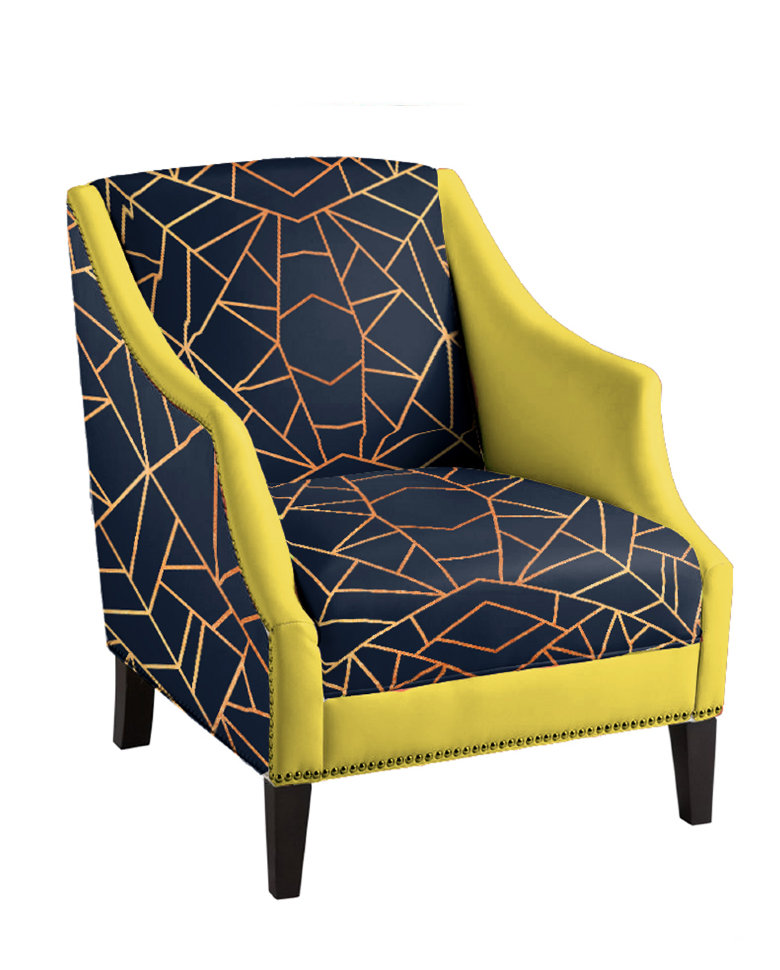 Кресло Fredriksson желтое ICON DESIGNE ДИЗАЙНЕРСКИЕ, ELISABETH FREDRIKSSON 096824 Желтый;оранжевый;черный  - Вид №2