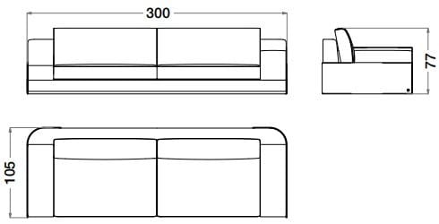 4-местный тканевый диван CPRN HOMOOD Starlight ARCH-00063145 - Вид №2