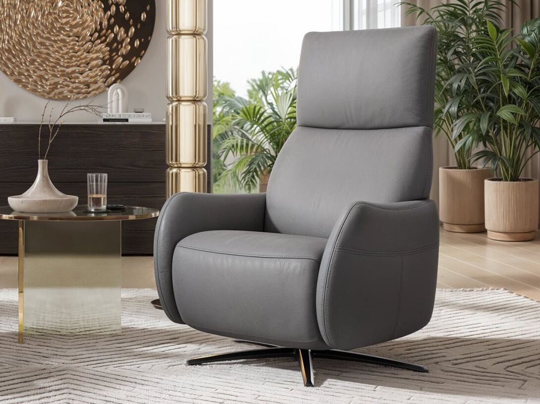 Вращающееся кожаное кресло с электроприводом Sofanella Турин ARCH-00022563 - Вид №6