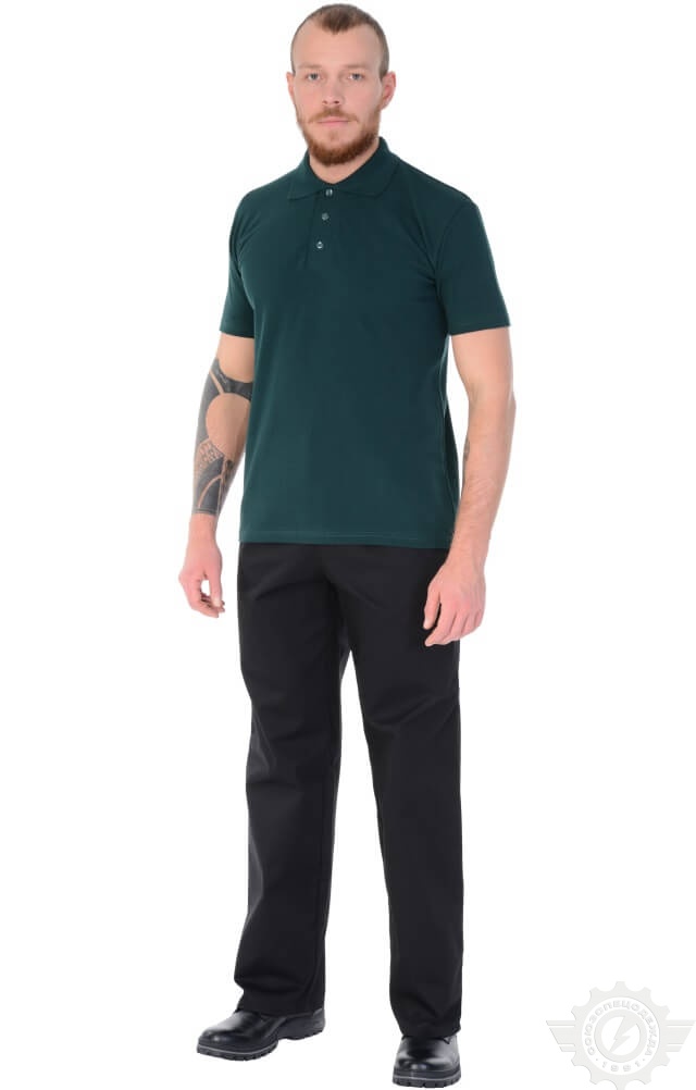66391 Тенниска-поло зеленая  Одежда для салонов красоты  размер XXL (54) Спецодежда  - Вид №8