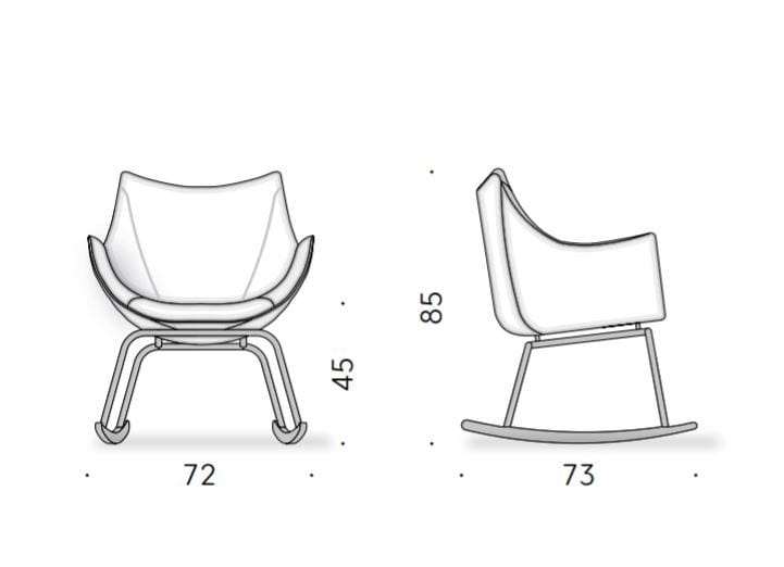 Кресло-качалка из ткани DE PADOVA BASKET ARCH-00025704 - Вид №4