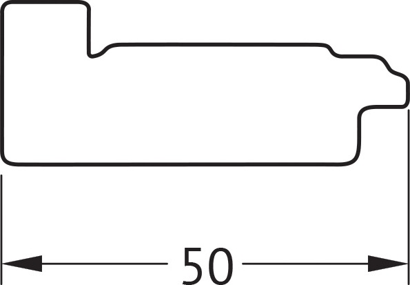 BY 7499 Зеркало в багетной раме - состаренное дерево 50 mm EVOFORM Definite - Вид №4