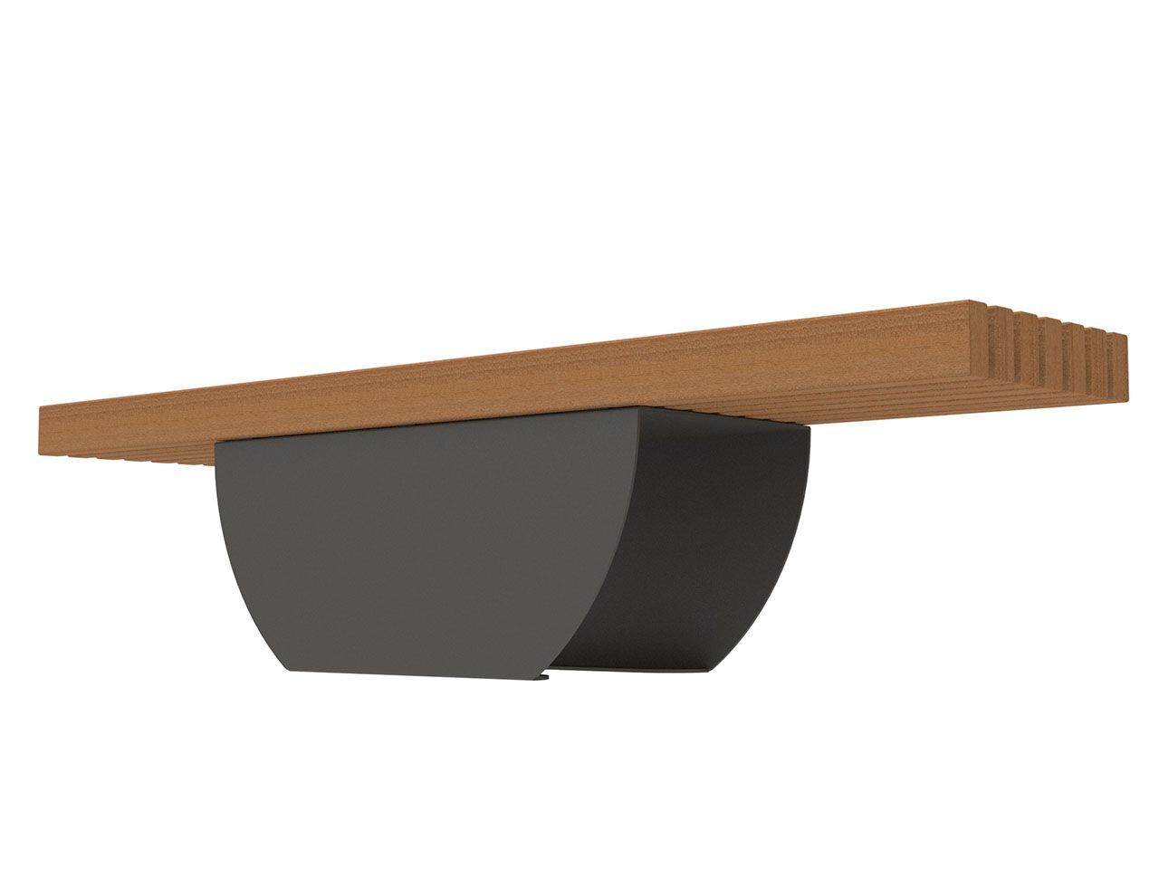 Стальная и деревянная скамья Lazzari ECLISSE ARCH-00068840 - Вид №1