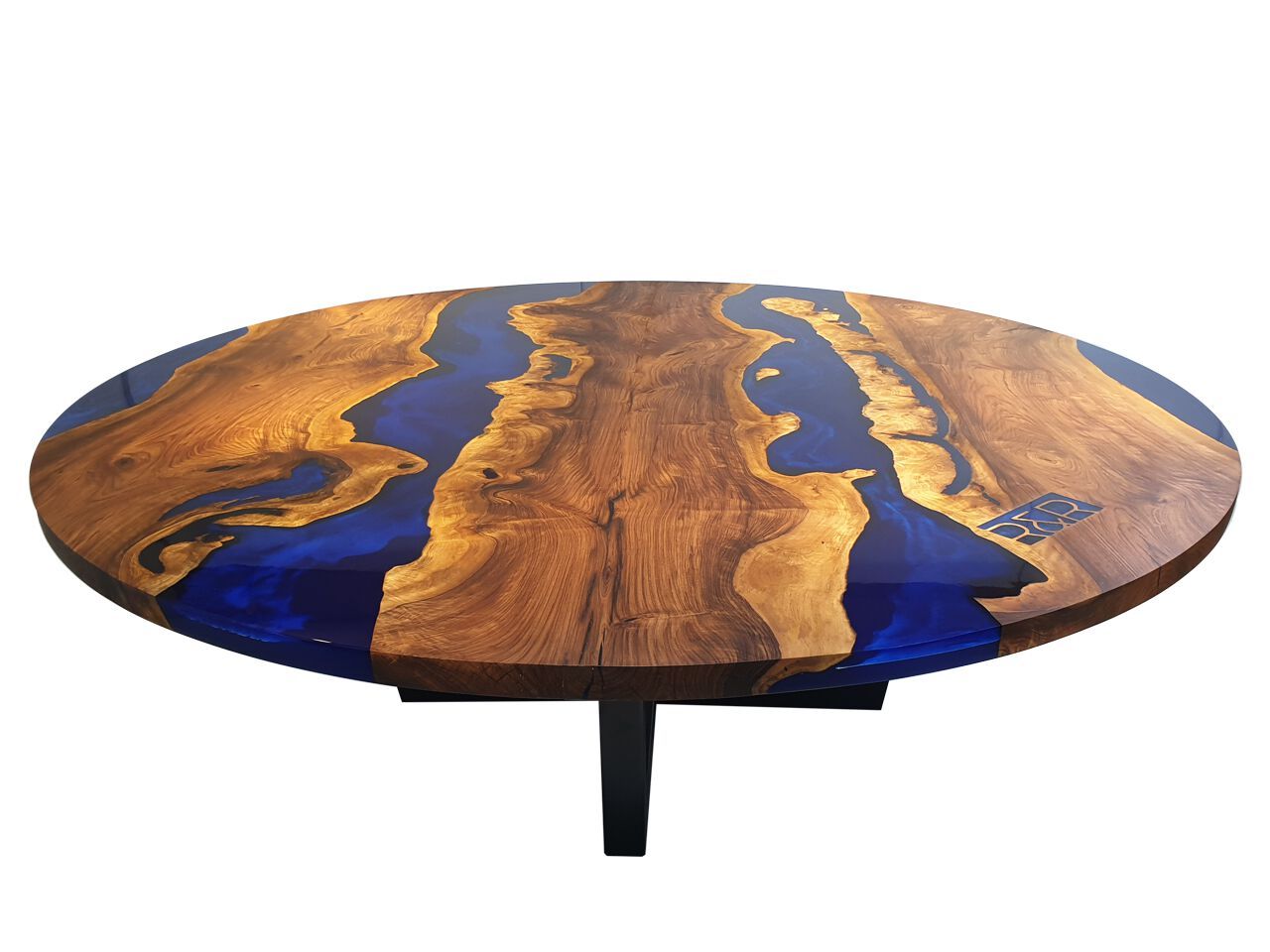 Круглый стол из смолы и орехового дерева Legnor LEG2408775 ARCH-00079192 - Вид №1