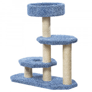 Т0028063 Когтеточка для кошек ковролиновая Двухъярусная ПУШОК