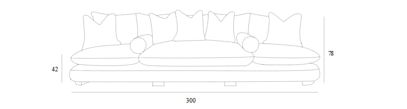 Ткань линейный диван Collett & Victor CHACHA ARCH-00076602 - Вид №3
