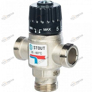 Термостатический смесительный клапан 3/4" STOUT НР 30-65°С 1,6 KV SVM0020166020