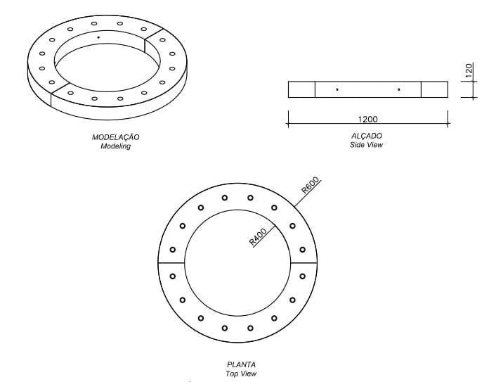Бордюр для бетонных клумб amop основы ARCH-00096820 - Вид №1