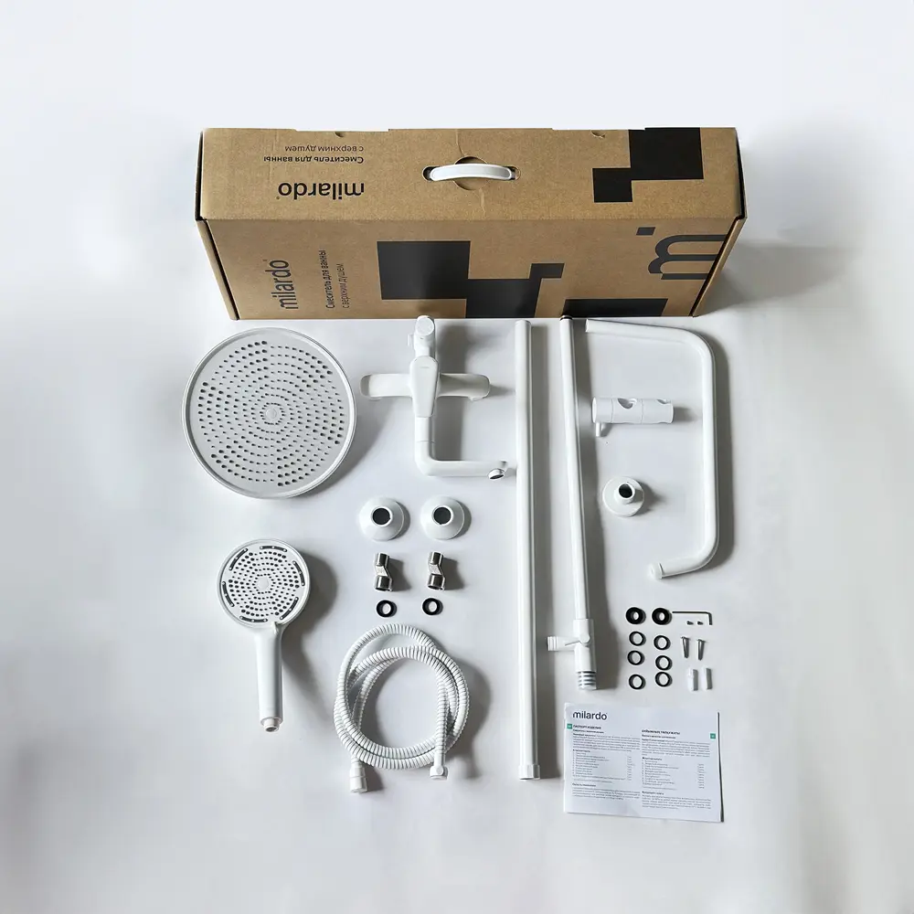 Душевая система Milardo Dale с регулируемой высотой и тропическим душем 89349197 STLM-0973351 - Вид №1